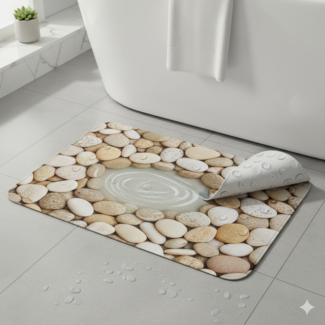Anti Slip Shower Mat Pebble Design - Image 2