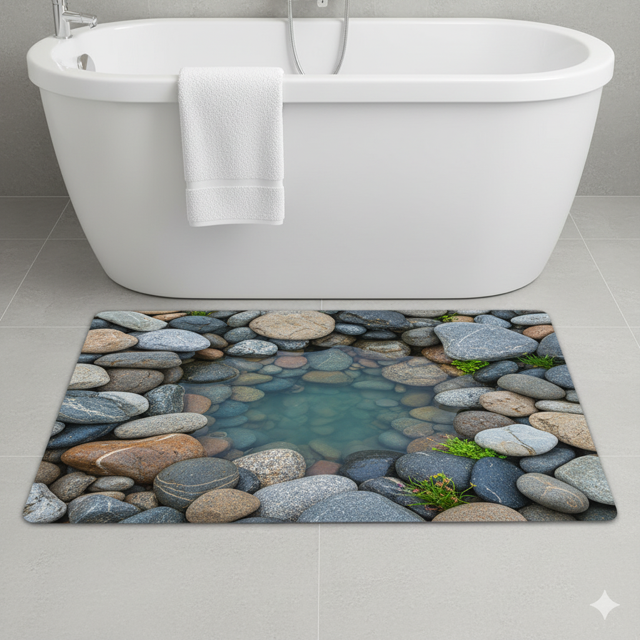 Anti Slip Shower Mat Pebble Design - Image 4