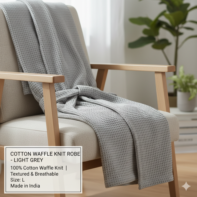 Cotton Waffle Knit Robe - Image 2