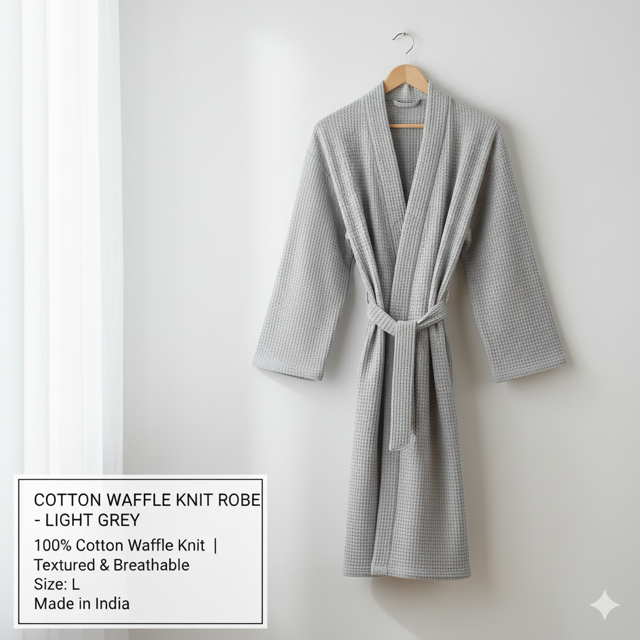 Cotton Waffle Knit Robe