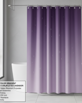 Ombre Color Gradient Shower Curtain – Purple-to-Lavender