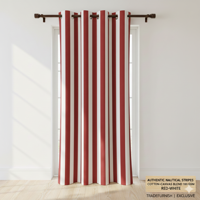 Striped Canvas Door Curtain